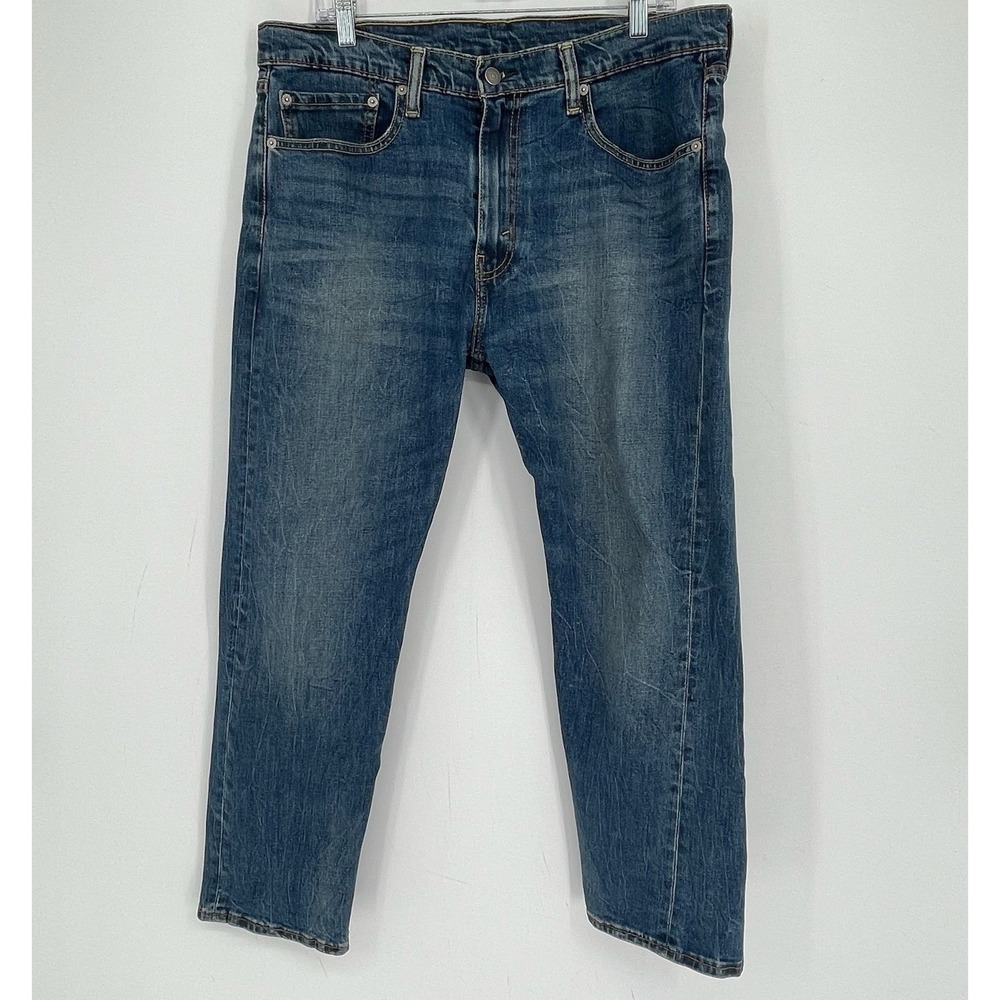 Levi's Men's Blue 502 Tapered Leg Stretch Western Ranch Denim Jeans Size 36x30